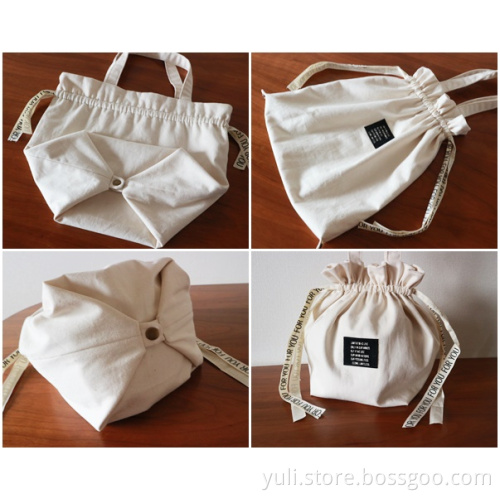 eco custom 100% cotton drawstring shopping bag